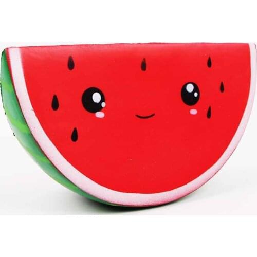 16cm Watermelon Squishies Slow Rising Jumbo Kawaii Smiling Face Kids Antistress Toy Squeeze Fun Toy Home Office Used