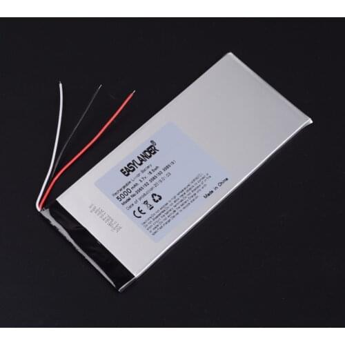 3wires 3.7V 5000mAh 3565152 Polymer lithium ion / Li-ion battery for tablet pc,POWER BANK,cell phone