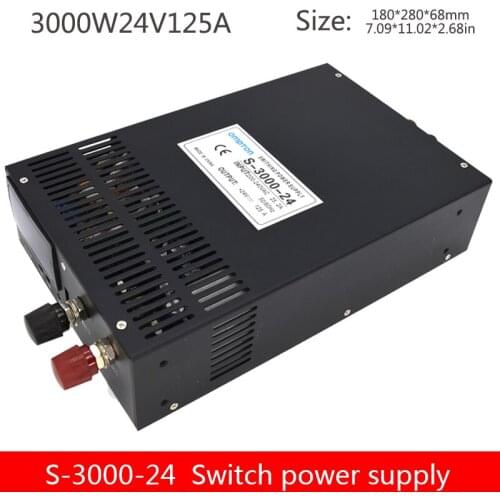 3000W with digital display switching power supply S-3000-24V high power DC transformer factory direct sales