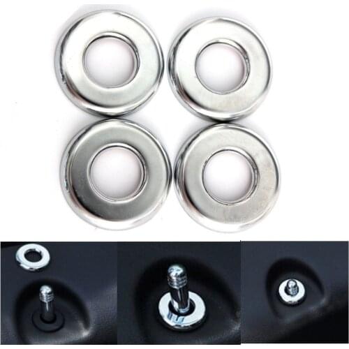 4pcs/set Chrome Car Interior Door Lock Pin Trim Cover Sticker For Dodge Caliber Journey for Jeep Patriot Compass