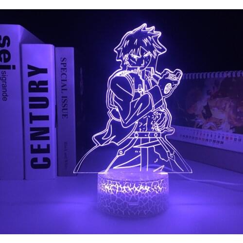 Anime Fullmetal Alchemist Roy Mustang 3D Lamp White Base for Kids Birthday Gift LED Light Bedroom Decor Night Light