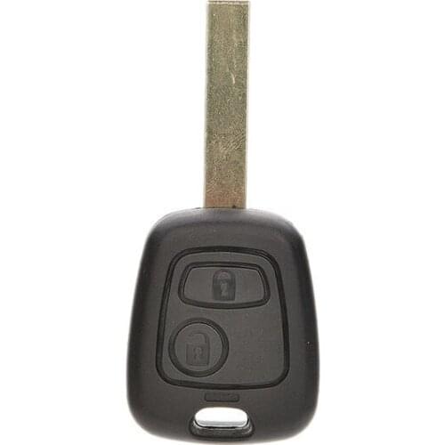 For PEUGEOT 107 207 307 407 607 1007 C2 Black 2 Button Uncut Remote Blank Key Key Case ForRetail Car Key Shell 1PCS
