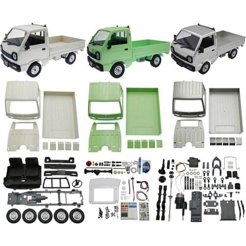 DIY RC Truck Toy Kits Upgraded Full-scale 2.4G Remote Control Drift Car Body Assembly Kit for 1/10 WPL D12 D12KM RC Truck Parts