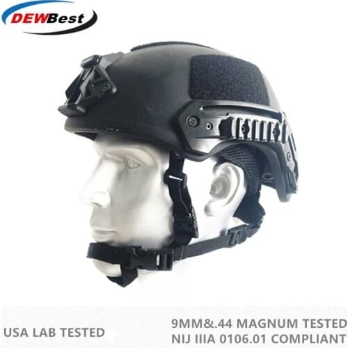 DEWBest Tactical Wendy Style UHMWPE Ballistic Helmet NIJ IIIA 3A 0106.01 Genuine ISO EPIC High Cut XP Cut Bulletproof Helmet