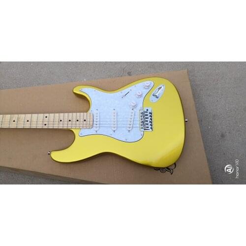 Scollop fingerboard golden color super electric Guitar
