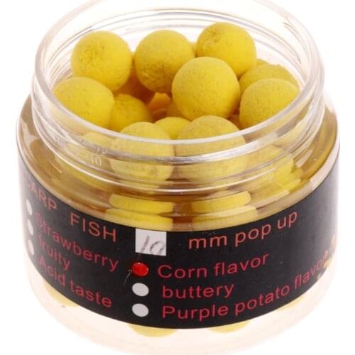 1Box Carp Floating Fishing Lure Artificial Baits Beads Pops Up Flavor Smell Ball 10mm