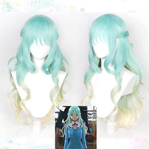 Kuon Shinzaki Cosplay Wig High-Rise Invasion Women 80cm/31.49" Long Hair Headwear Halloween Carnival Party Anime Props