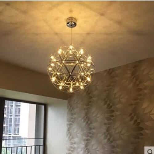 Sparkling ball chandelier living room creative clothing store personality shop modern minimalist bar lamp spherical LED lighting