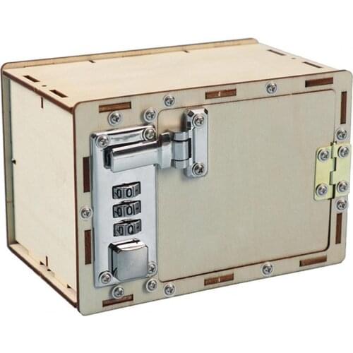 Mechanical Toys Collective Simple Operation Wood Password Box Handmade Toy for Kid