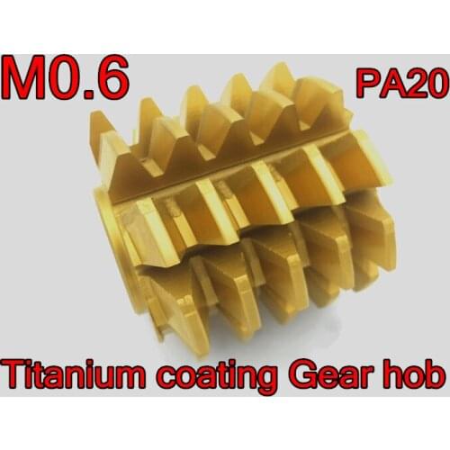 M0.6 modulus 50*40*22mm Inner hole PA 20 degrees HSS Titanium coating Gear hob Gear cutting tools Free shipping
