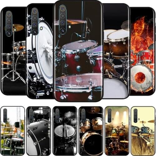 Musical Instrument Drum Silicone Cover For Realme V15 X50 X7 X3 Superzoom Q2 C11 C3 7i 6i 6s 6 Global Pro 5G Phone Case
