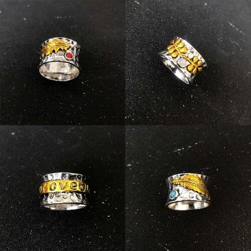 2021 New Silver Color Wedding Rings for Women Vintage Exquisite Cz Stone Couple Valentines Day Finger Jewelery Gifts Boho Ring