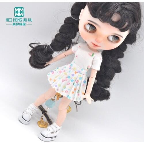 NEW Toys Doll Clothes 28--30cm Blyth Azone OB23 OB24 doll accessories Fashion T-shirts, mini skirts, shoes Girls gift