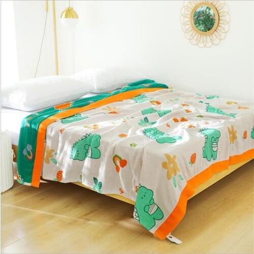 150x200cm 200x230cm Two Sizes Summer Cotton Gauze Muslin Throw Blanket On The Bed Sofa Cover Bedding Sheets Soft And Comfortable