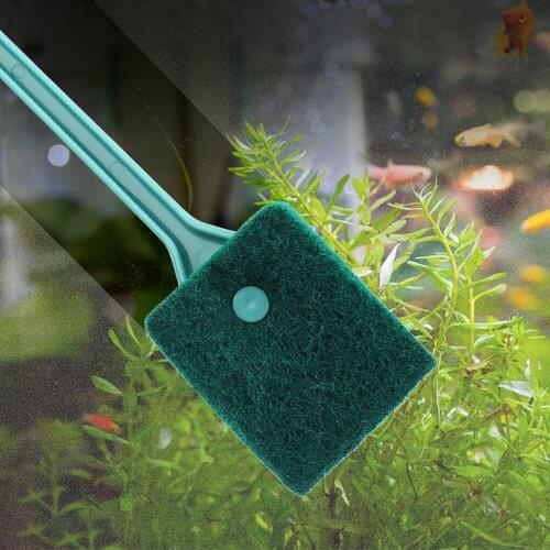 Fish Tank Glass Brushes Floating Cleaner Sponge Double-sided Sponge Brush Aquarium Accessories Long Handle Cleaning Tools