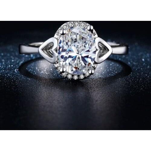 Wedding Rings heart design drop shipping luxury Engagement Ring paved zircon jewelry new fashion PROMISE RING 2017