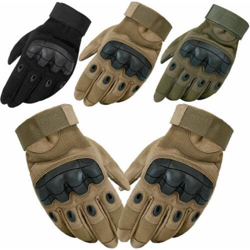 Tactical Hard Rubber Knuckle Gloves Mens Army Military Combat Paintball Hunting fitness gloves men cycling gloves guantes moto