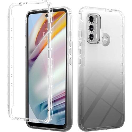 Shockproof Case for Motorola G30 2021 Crystal Case Gradient Armor Hand Back Panel Cover Motorola G20 Shell Moto G10 G 30 20 Etui