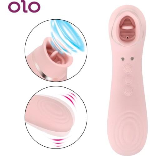 OLO Clitoral Nipple Sucking Licking Tongue Vibrator Vagina Stimulator Female Masturbator Sex Toys for Women