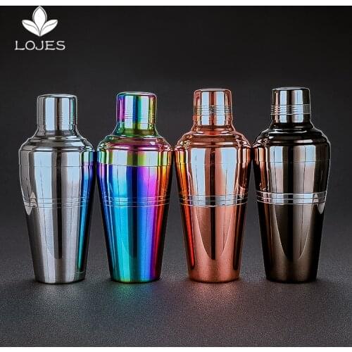1Pcs 500ml Stainless Steel Cocktail Shaker Cocktail Mixer Wine Martini Drinking Japanese Style Shaker Party Bar Tools