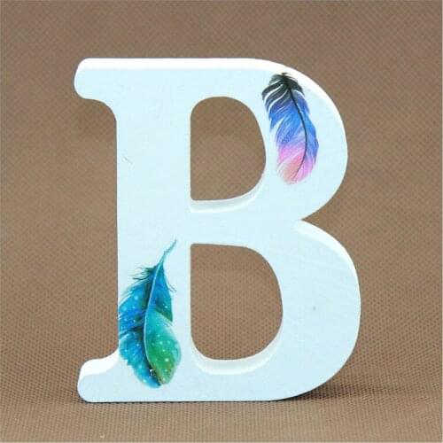1 Piece 10X10 Cm Handmade Animal Shape Wedding Feather Wooden Letters Decoration Letters Word Letter Name Design Crafts DIY