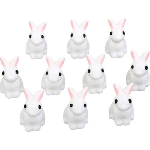 10pcs Miniature Dollhouse Bonsai Craft Garden Landscape DIY Rabbits Decor