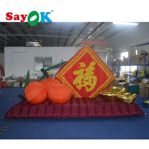 2018 Vivid Design Inflatable Orange Inflatable Gold Ingot for Chinese New Year Decoration