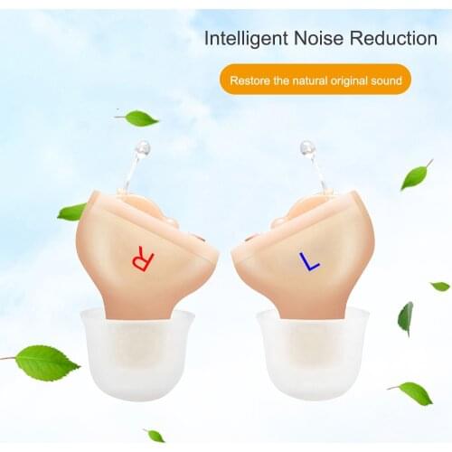 2021 Hearing Aids Audifonos for Deafness/Elderly Adjustable Micro Wireless Mini Size Invisible Hearing Aid Ear Sound Amplifier