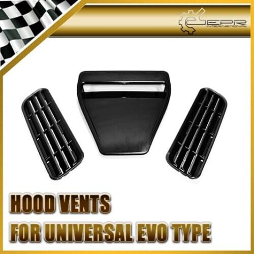 Car Accessories Universal ABS Plastic Hood Vent (EVO Type) Bonnet Cover Air Duct Drift Kit For R56 F56 S2000 EG EK GTR MX5 EVO