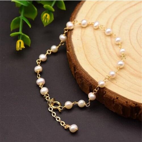 Natural Freshwater Pearl Minimalist Bracelet For Women Girls Birthday Gift Handmade Beaded Bracelet Luxury Jewellery Accessories