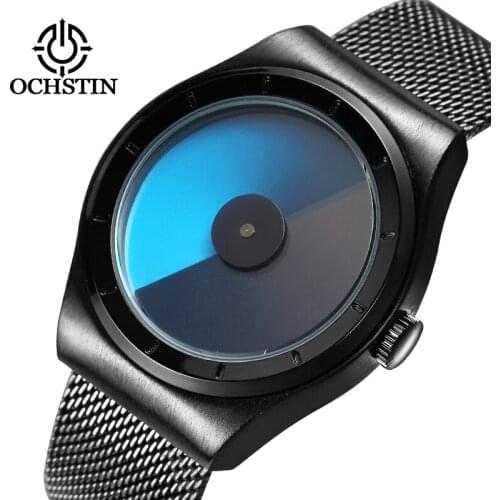 OCHSTIN Luxury Brand Watch Men Stainless Steel Mesh Strap Sports Watches Men Fashion Quartz Wristwatches Montre Homme