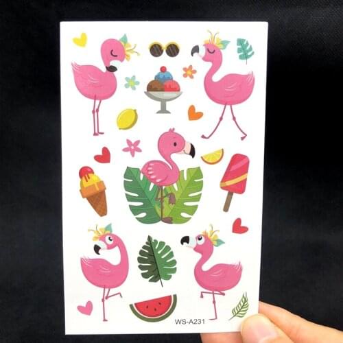 Kid Red-crowned Fake Tattoos Body Art Party Items For Children Cartoon Designs Temporary Tattoos For Baby Tattoo Stickers