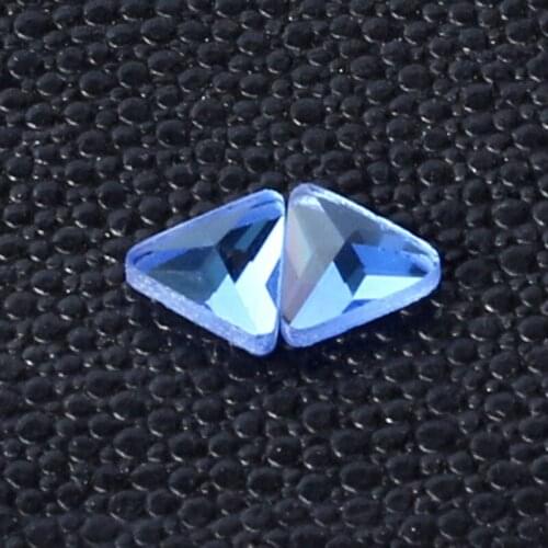 DIY Watch and headpiece jewelry accessories 20pcs/pack High grade royalblue trianglar flat back glass crystal Rhinestones