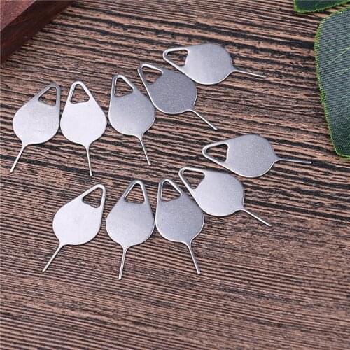 10pcs/set for Sim Card Tray Removal Eject Pin Key Tool Stainless Steel Needle for iPhone iPad Samsung for Huawei xiaomi