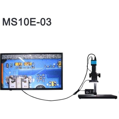 SUNSHINE MS10E-03 HDMI USB Digital Screen Scanning Electron trinocular display camera Video Microscope with 10 inches display