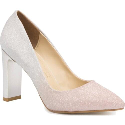 Gedikpasalı Prk 309 Pink Gray 2021 Summer Ladies Shoes Evening Gown Party Sparkle Heel Dress Business Classic Daily Use Stylish