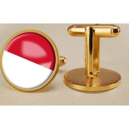 Coat of Arms of Monacos Monegasque Flag National Emblem Cufflinks