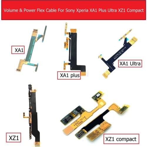 Power & Volume Flex Cable For Sony Xperia XA1/XA1 Plus/XA1 Ultra/XZ1/XZ1 Compact Main Side key Switch Button Flex Ribbon Repair