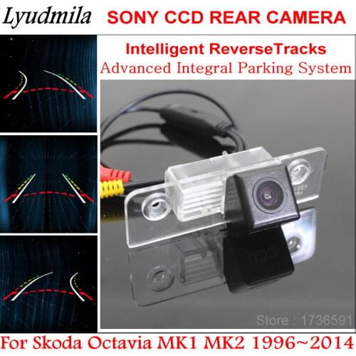 Lyudmila Car Trajectory Car Rear View Camera FOR Skoda Octavia MK1 MK2 1996~2014 HD Auto Vehicle Backup Reverse Parking Camera