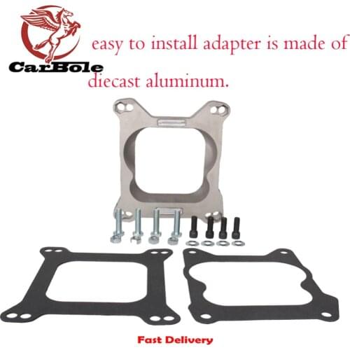 CARBOLE 1932 4-Barrel to 4-Barrel Carburetor Adapter Kit aluminum alloy 0.75 inch gaskets studs nuts washers intake manifold