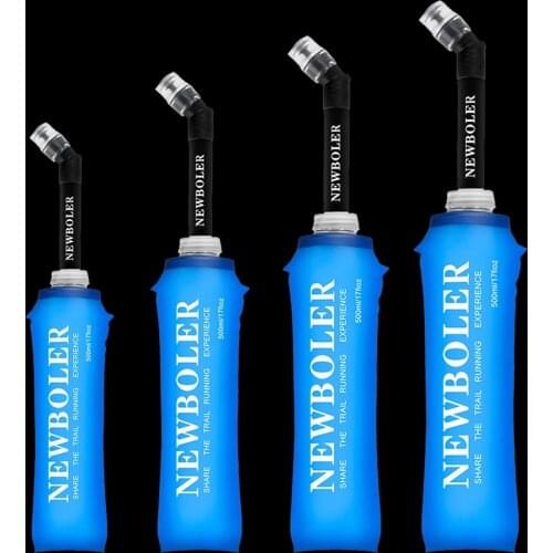 250ml 500ml Soft Flask Folding Collapsible Water Bottle TPU Free For Running Hydration Pack Waist Bag Vest SD09 SD10