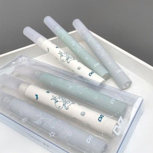 CVZ 3pcs/set Small Popsicle Lip Mud Set Matte Velvet Lip Glaze Waterproof Long-lasting Liquid Lipsticks Sexy Lip Cosmetic TSLM2