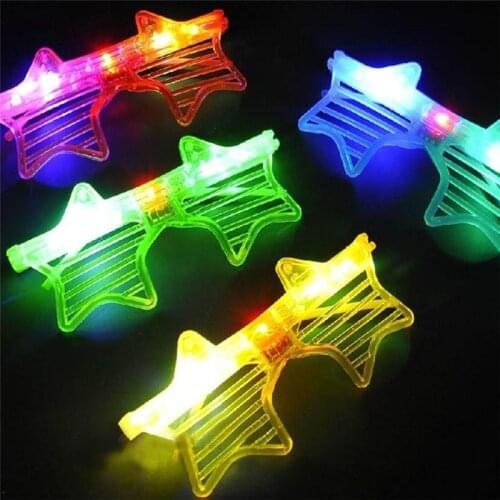 Light-Up Star Window-shades Glasses Eye Mask LED Flashing Blinking Eye Glasses Party Carnival Halloween