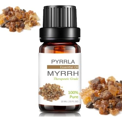 Pyrrla 10ml Myrrh Pure Essential Oils For Aromatherapy Diffuser Purifying Air Refreshing Massage Relax Fragrance Essential Oil