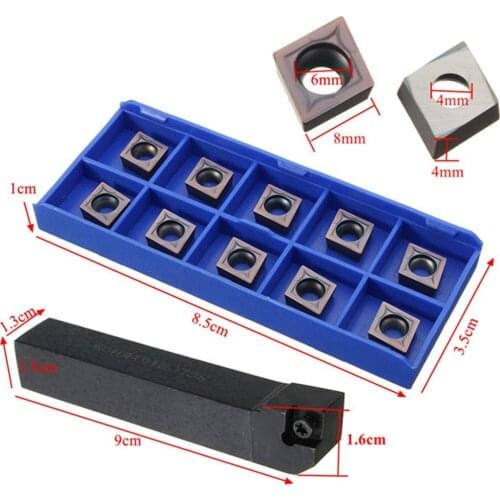 SCLCR1616H09 Boring Bars + 10pcs CCMT09T304 Carbide Inserts + Lathe Wrench
