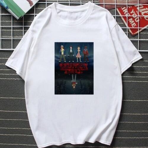 Funny Stranger Things Season 3 T Shirt Male Upside Down World Cartoon Graphic Printed Tops Women Men Summer Casual Streetwear