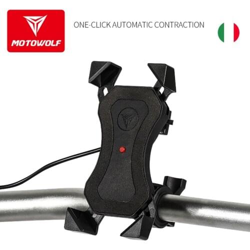 Universal Motorcycle/Bicycle Mobile Phone GPS Bracket Riding Navigation Bracket Electric Riding Rechargeable Fixed Stand