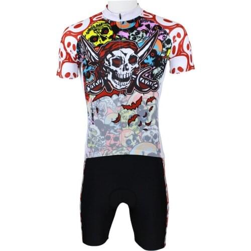 Skull Bike cycling Jersey Breathable Mens Spring and Summer bike clothing Short Sleeved Cycling Jersey