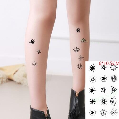 Waterproof Temporary Tattoo Sticker ins Star eyes cute cartoon Body Art flash tatoo fake tatto for Women Men