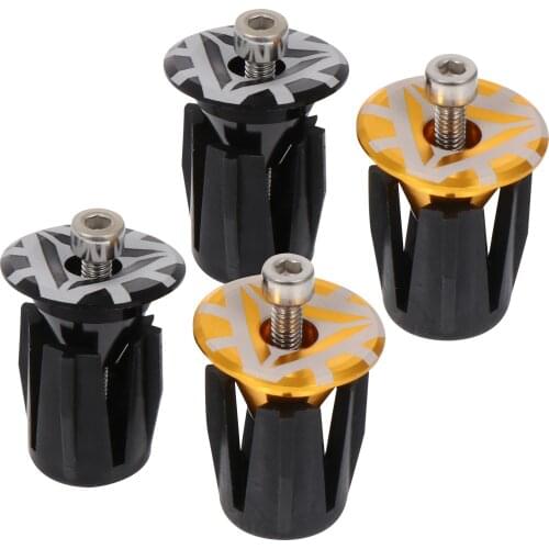 2021 New Bike Handlebar Plugs Bicycle Grips Caps Covers Aluminum Alloy Bike Handlebar End Plugs MTB Bike Bicycle Accessories